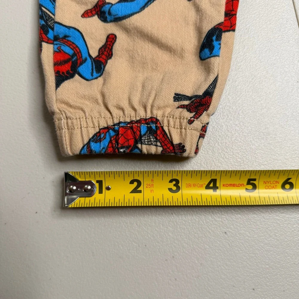 Marvel Spider-Man Kids 3T Joggers Tan All Over Print Pants
